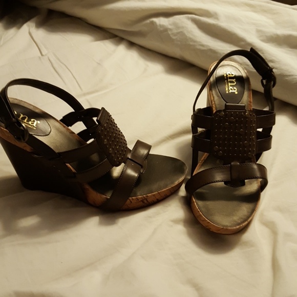 A.N.A wedge brown 8.5 - Picture 3 of 8